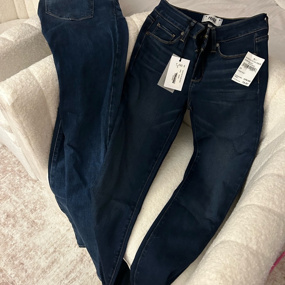 PAIGE Blue Skinny Jeans Classic Denim and bootcut pair (2 pairs)